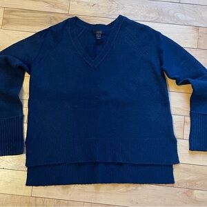 J. Crew Blue V-Neck Sweater